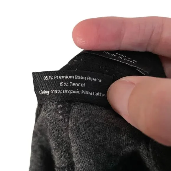 Paka Breathe Alpaca blend drawstring joggers men’s M black lined